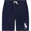 Polo Solid Color Lace-Up Cotton Casual Shorts Men Shorts Navy-Blue 710707980-009