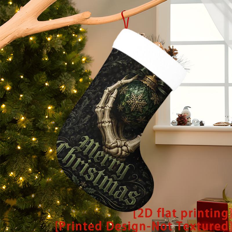 Christmas decoration fireplace hanging stocking 1pc Merry Christmas Decorpattern Christmas Gift Socks, Christm
