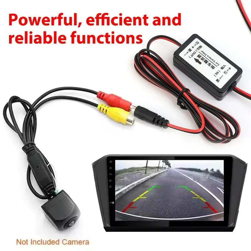 12V Anti-interference DC Power Relay Capacitor Filter Connector Car Camera Filter Auto Parking Reverse Rear View Camera Tools