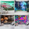 Forest Mushroom Cabin Wall Hanging Home Wall Decoration Tapestry Office Living Room Tapestry