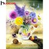 Huacan 5d Diamond Painting Flower Diamond Mosaic Sale Square Plant Rhinestone Embroidery