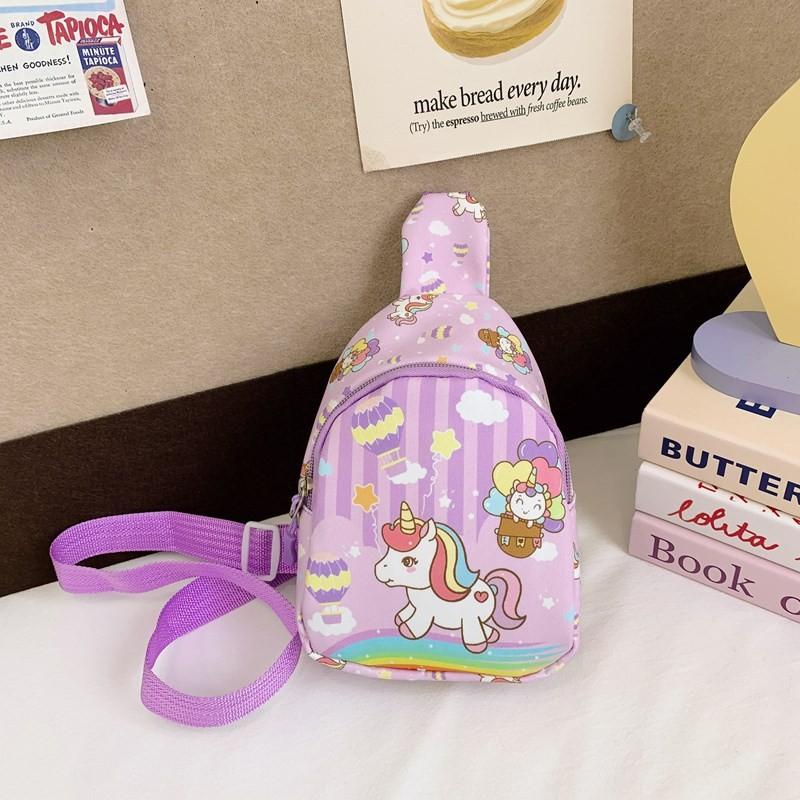 Fashionable Nylon Childrens Chest Bag Vibrant Cartoon Design For Gender Neutral Ages 3 To 6
