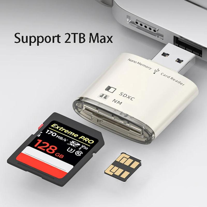 8GB-128GB SD SDXC USB 3.0 Card Reader for Huawei NM Nano Memory Card Write Adapter Laptop PC Quality Memory Extend USB Converter