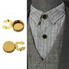 10pcs Brass Round Cuff Button Cover Cuff Links for Wedding Formal Shirt Mens Formal Button Covers Imitation Cufflinks