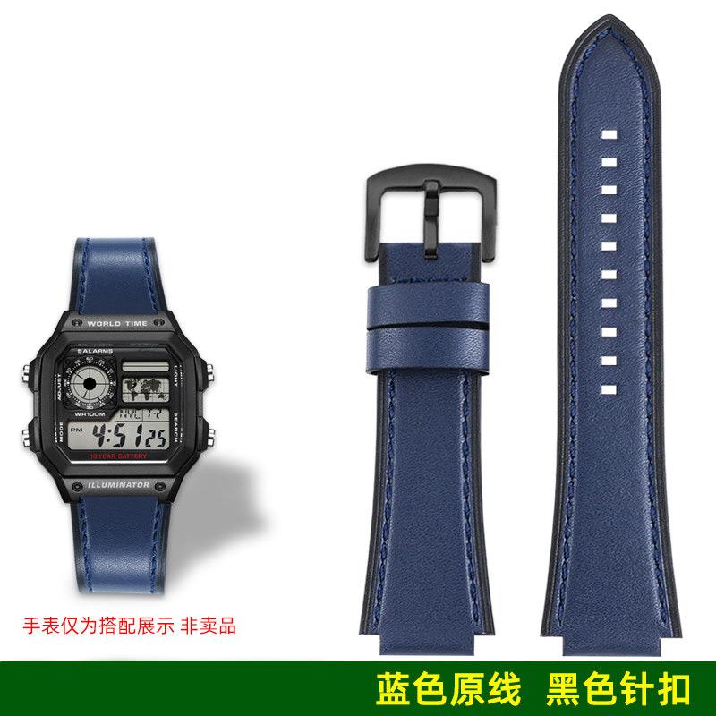 AE1200 A158 Ретро Натуральная Кожаная Ремешок Для Casio DW-H5600 A168 AE1300 Винтажный Браслет Часов Мужской Выпуклый рот Бычья кожа Браслет 18 ММ