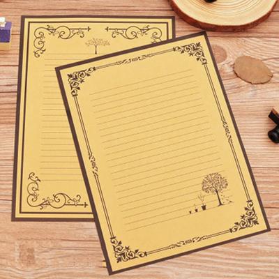 8 шт./компл., винтажный цветок, кролик, дизайн, письмо, крафт-бумага, набор офисных школьных канцелярских принадлежностей, бумага для письма