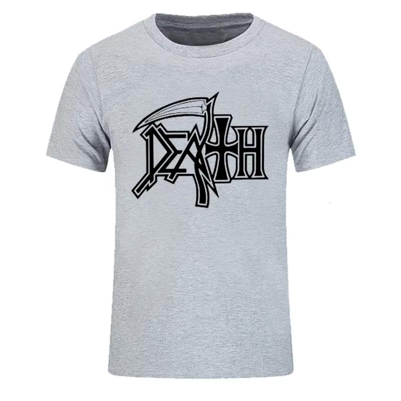 Новая футболка для мужчин DEATH ROCK BAND HEAVY METAL Повседневная с круглым вырезом Свободная хлопковая футболка Подарок на день рождения Модная уличная одежда