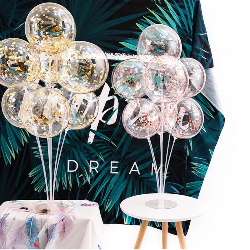 2 комплекта, держатель для латексных шаров, подставка для воздушных шаров, колонна, металлические воздушные шары, детский душ, детские украшения для дня рождения, свадьбы, вечеринки