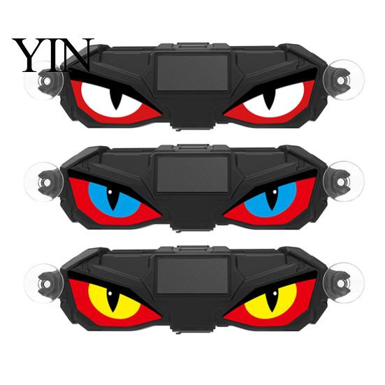 Wireless LED Automotive Light 1/3Pcs Solar Demon Eye for Car Window, Devil Dynamic Lamp with Suction Cup, Auto Windshield Ambient Vehicle Window