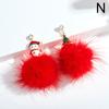 Women Earrings Asymmetrical Reindeer Christmas Socks Xmas Tree Ear Studs Fashion Jewelry
