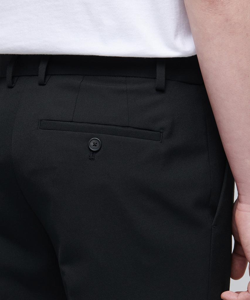 MUSINSA STANDARD Lightweight Tapered Hidden Banding Crop Slacks [Black]