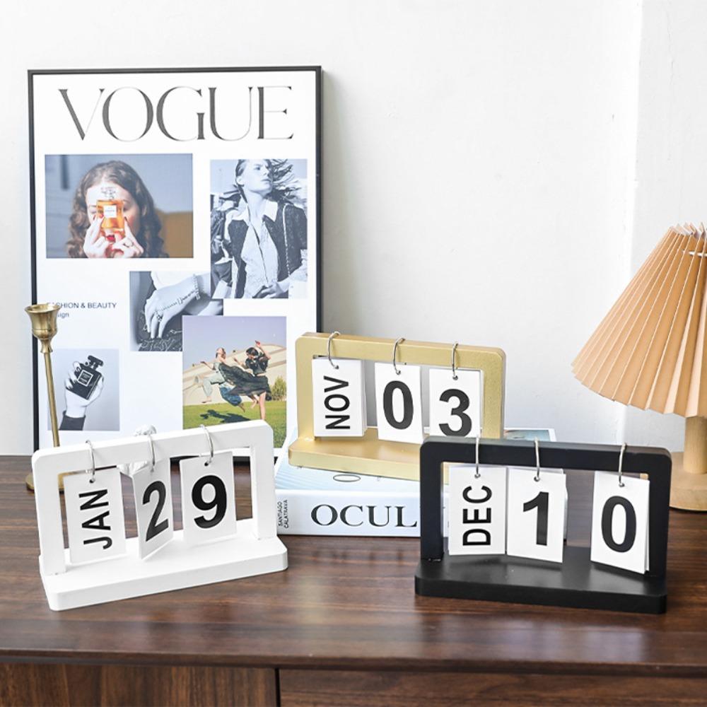 INS Деревянный Календарь Скандинавский Стиль Настольный График Вечный Календарь Офис