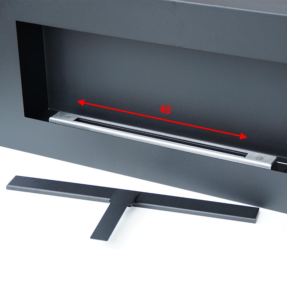 Wall Mounted Bioethanol Fireplace DELTA2 FLAT TÜV Biofuel