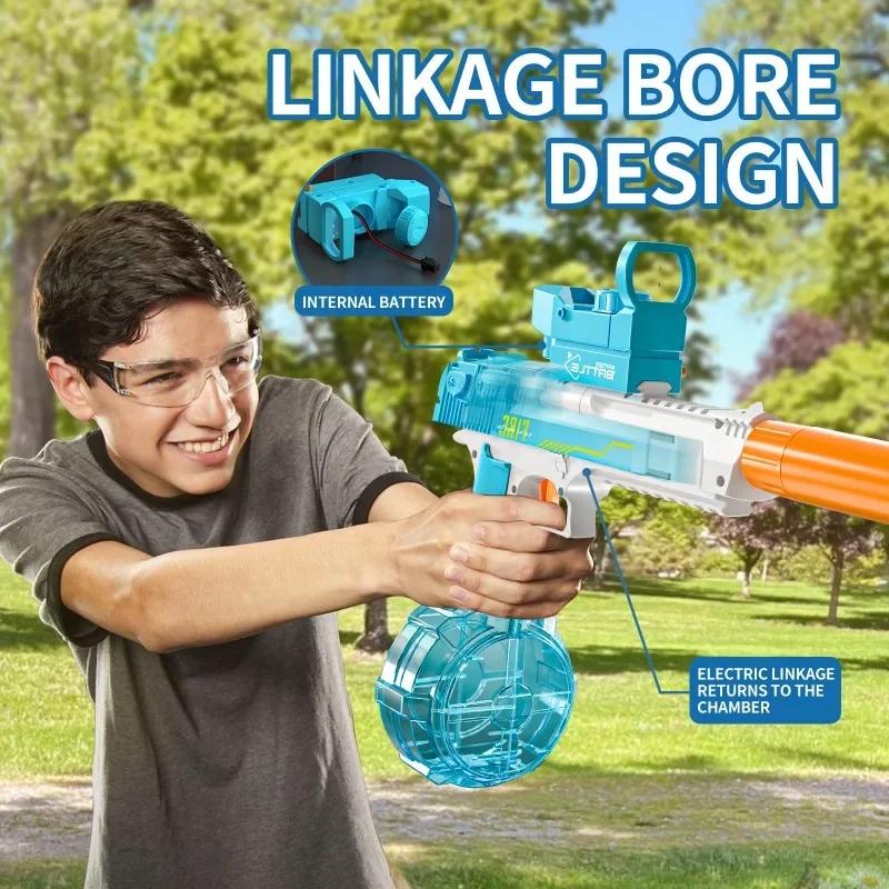 Летние игрушки Desert Eagle Водяной пистолет Полностью автоматический электрический водяной пистолет для стрельбы Детский уличный пляжный бой Игрушка для мальчиков и девочек Подарок