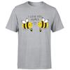I Love You Honey Unisex T Shirt Funny Bee Graphic Print Round Neck Tee.