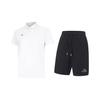 Простая Однотонная Удобная Дышащая Универсальная Футболка-поло с коротким рукавом Повседневный Спортивный костюм Унисекс костюмы APLV495-1+AKST543-3