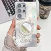 Samsung S25 Ultra Чехол для мобильного телефона с узором из фольги IMD Браслет S24 Пленка для линз с блестками A56 Зеркало в виде короны