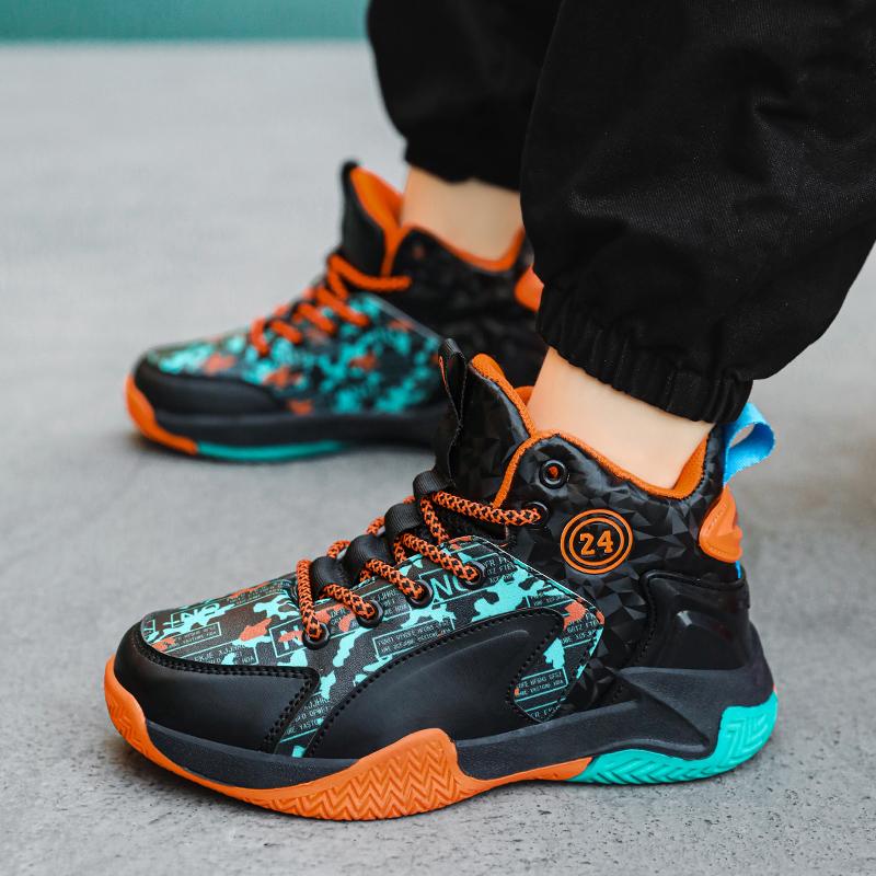 Children's Basketball Shoes Men's Breathable Shock-absorbing Wear-resistant Non-slip Basketball Shoes