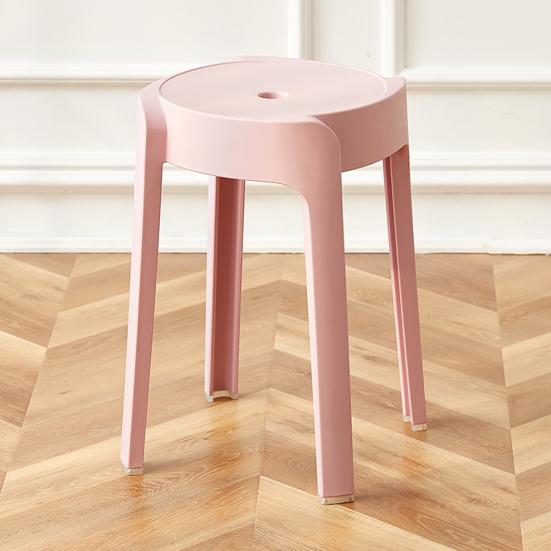 6 шт. Пластиковый табурет Штабелируемый Портативный Круглый Вставной табурет Грузоподъемность 330 фунтов Без спинки Барный стул Сиденье для дома Класса Улицы