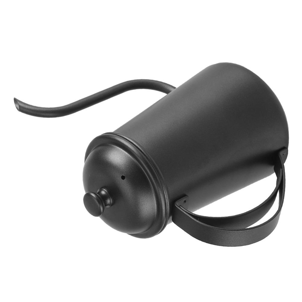 650ML Capacity Coffee Drip Pot Black Color Stainless Steel Kettle Home Brewing Kettle Home Use