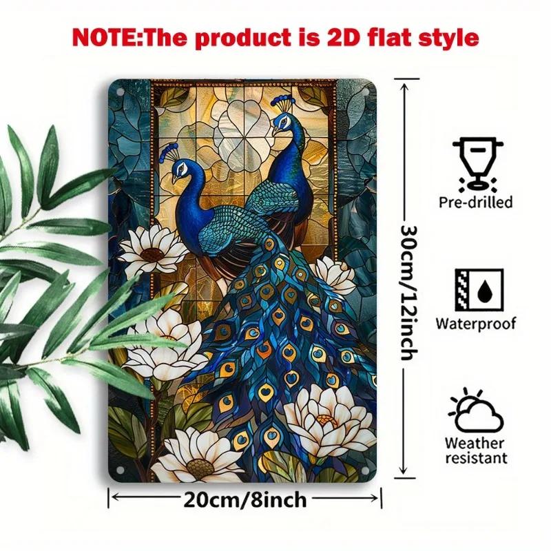 Peacock Metal Wall Art Aluminum Handmade Home Decor Elegant Wall Hanging Gift
