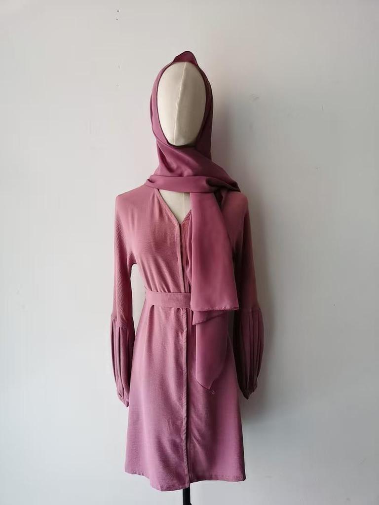 Кардиганное платье для девочек Yiduo Duo с волнистыми рукавами-фонариками - Плиссированный халат YT1023#