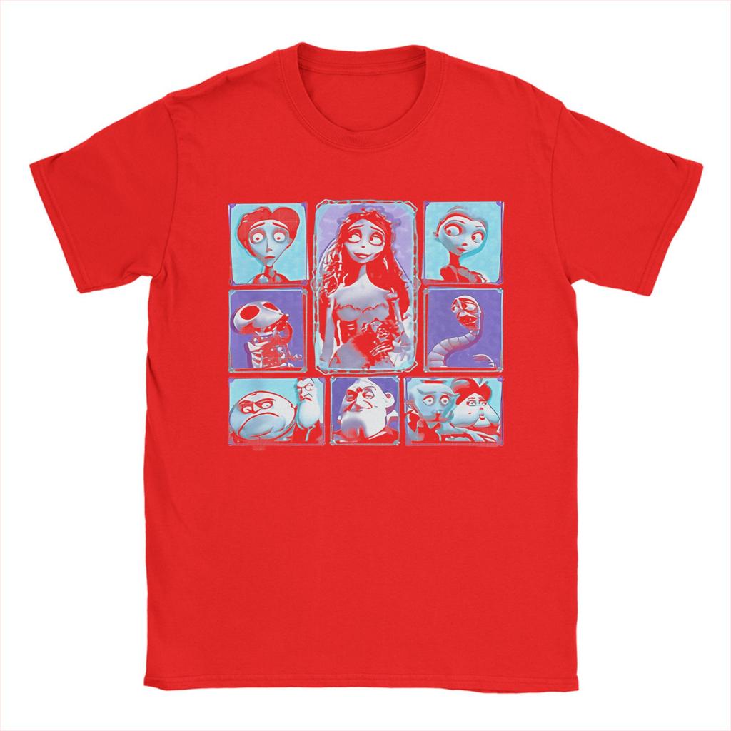 Tim Burtons Corpse Bride Cotton T-Shirt Men Summer Cartoon Movie Vintage T Shirts Comfortable Novelty Tee Plus Size Tops