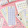 36Sheets Cute Colorful Number Letter Stickers DIY Stick Label Notebook Water Cup Decorative Journal Material Stickers