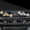 Bee Car Air Vent Clips Bling Flower Auto Air Conditioner Freshener Clips Rhinestone Crystal Car Air Outlet Decor Car Accessories