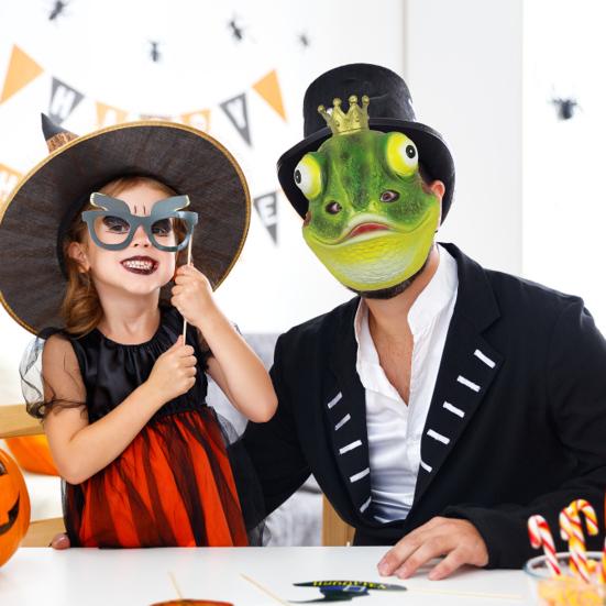 Frog Masque Novelty Adult Animal Masque Props Halloween Role Play Costume Accessories for Halloween Cosplay Parties Stage Performance