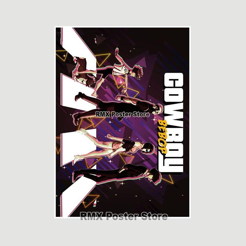 Ковбой Бибоп плакаты белая бумага аниме фигурки принты живопись фотографии гостиная бар украшения домашний декор манга наклейки на стену