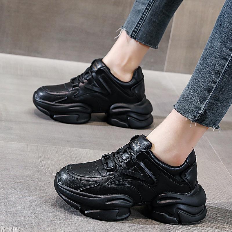 Thick-soled Women's Tide Spring New Muffin Shoes Women's Height-increasing Sports Little White Shoes Women