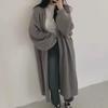 Korean Chic Autumn V-Neck Lantern Sleeve Long Cardigan Sweater