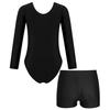 Гимнастический купальник для девочек, комбинезон с шортами, спортивная танцевальная одежда, комплект спортивной одежды