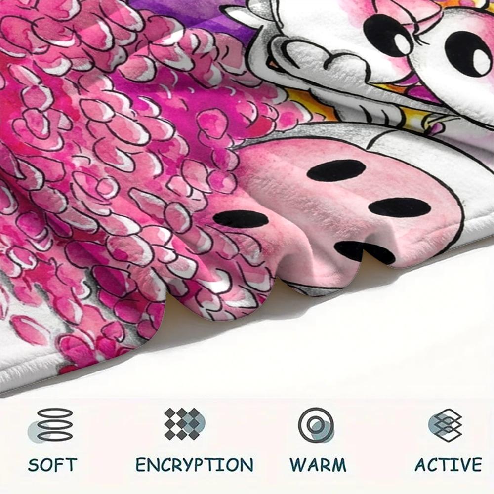 1PC Custom Name Diddl Patterned Flannel Blanket Suitable For All Seasons for Home Decor Warmth and Comfort Gifts Holiday Present_xia
