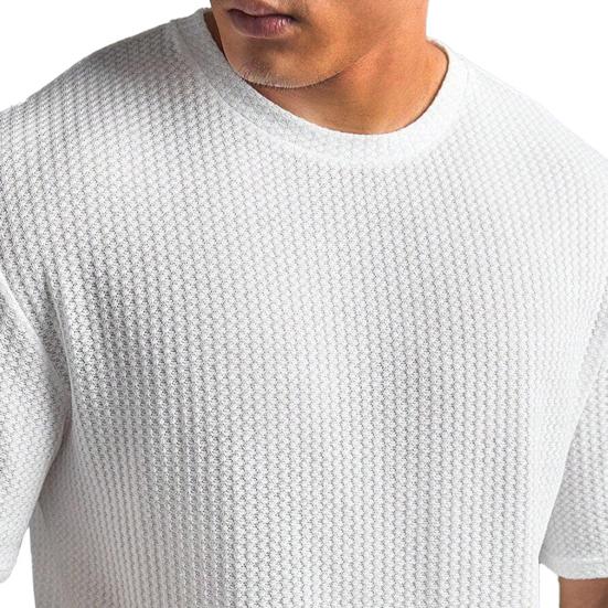 Мужская летняя футболка однотонная с круглым вырезом и короткими рукавами, мягкая, дышащая, эластичная, свободная, спортивная, деловая, повседневная