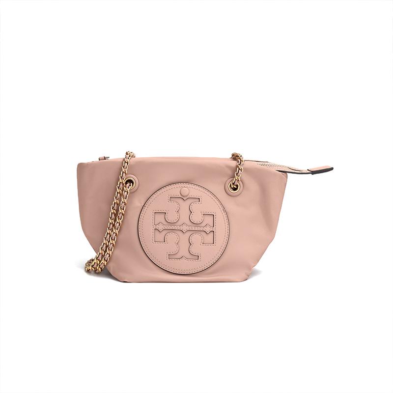 Tory Burch Сумка через плечо Ella с тканым ремешком-цепочкой из переработанного нейлона, маленькая женская сумка, розово-розовый 160183-650