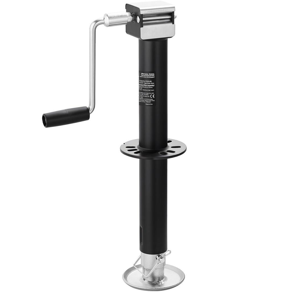 2267 kg A-Frame Trailer Jack, 381 mm Vertical Travel, Trailer Lift Jack with Adjustable 7-Level Drop Leg & Drill Socket, Cordless Drill Compatible,