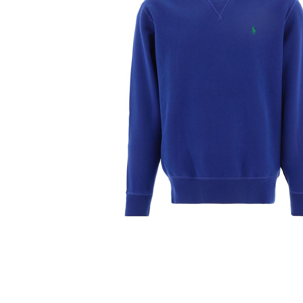 Polo Ralph Lauren FW22 Однотонный свитер с круглым вырезом и длинным рукавом, мужская толстовка, синяя 710766772036HARRISONBLUE