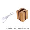 Creative Outdoor Camp Atmosphere Light Bedroom Desktop Cracked Lamp Ornament Epoxy Resin Solid Wood LED Decorative Night Light