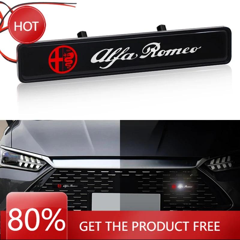 Hub Caps 1pcs Car Decorative Light LED Front Hood Grille Emblem Badge Decor For Alfa Romeo Giulietta 940 Spider 939 Mito 955 159 zl8