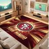 San Francisco 49ers Personalized Crystal Velvet Carpet, Customized Name Text Soft Anti‑Slip Rug for Living Room Bedroom