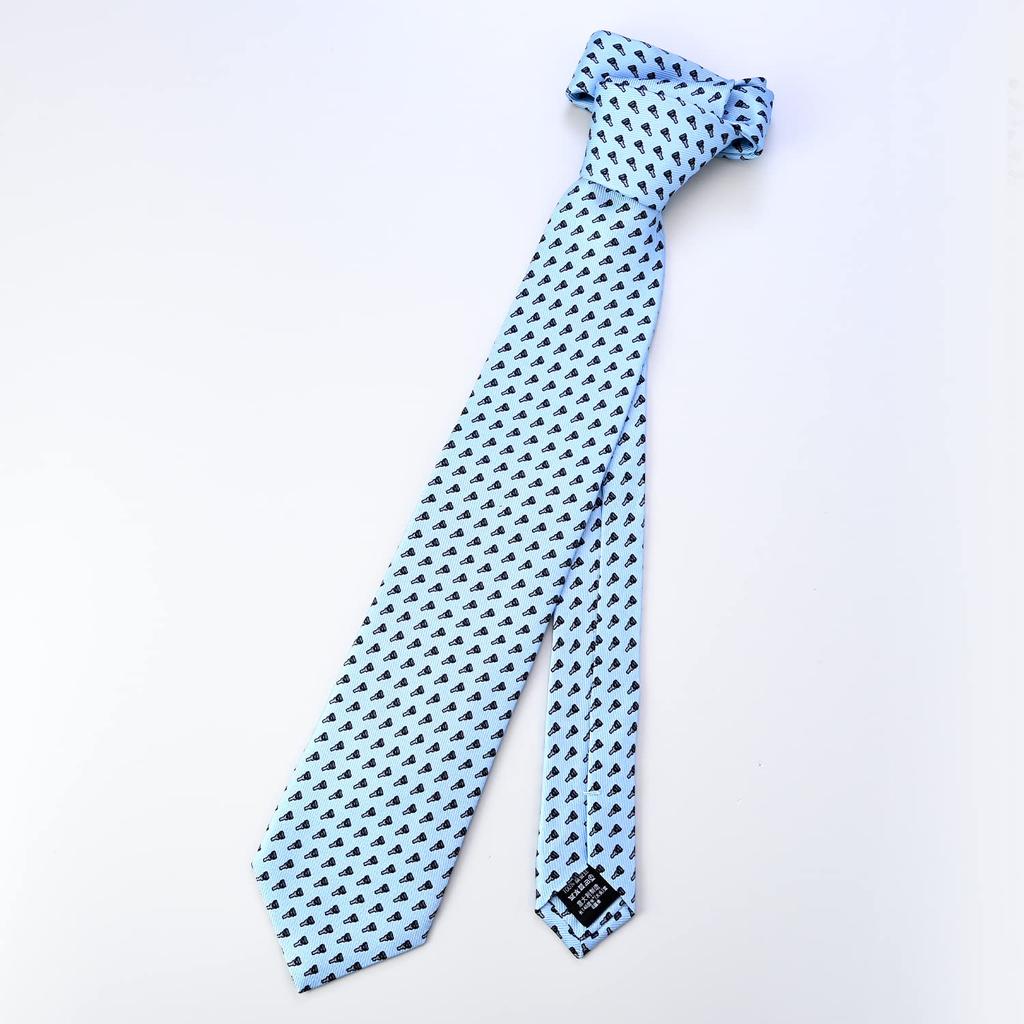 Dunhill Light Blue 8cm Made In Italy Men's Tie, Wide, 100% Silk, Lock, 22FPTP1X9450, [Product Code 22FPTP1X9450]
