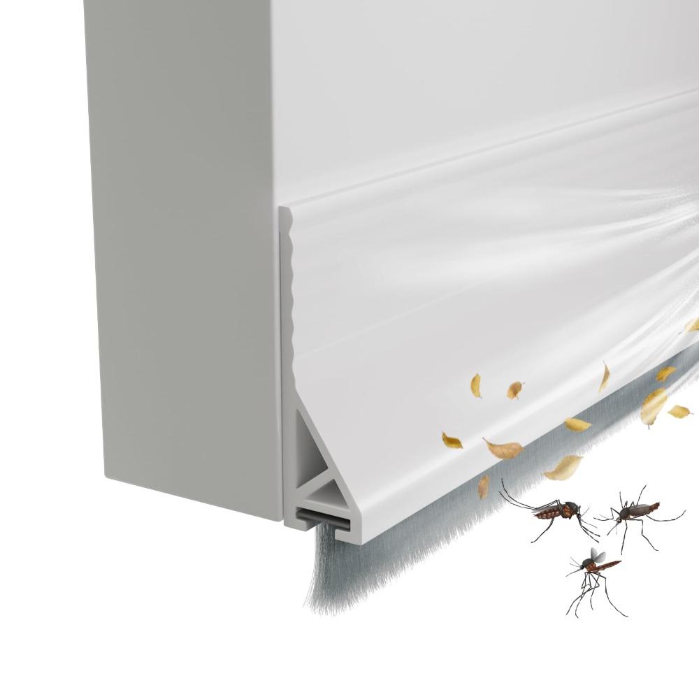 Силиконовый материал Уплотнительная полоса для двери Щеточный дизайн Уплотнитель от сквозняка под дверь Уплотнитель под дверь Межкомнатные двери