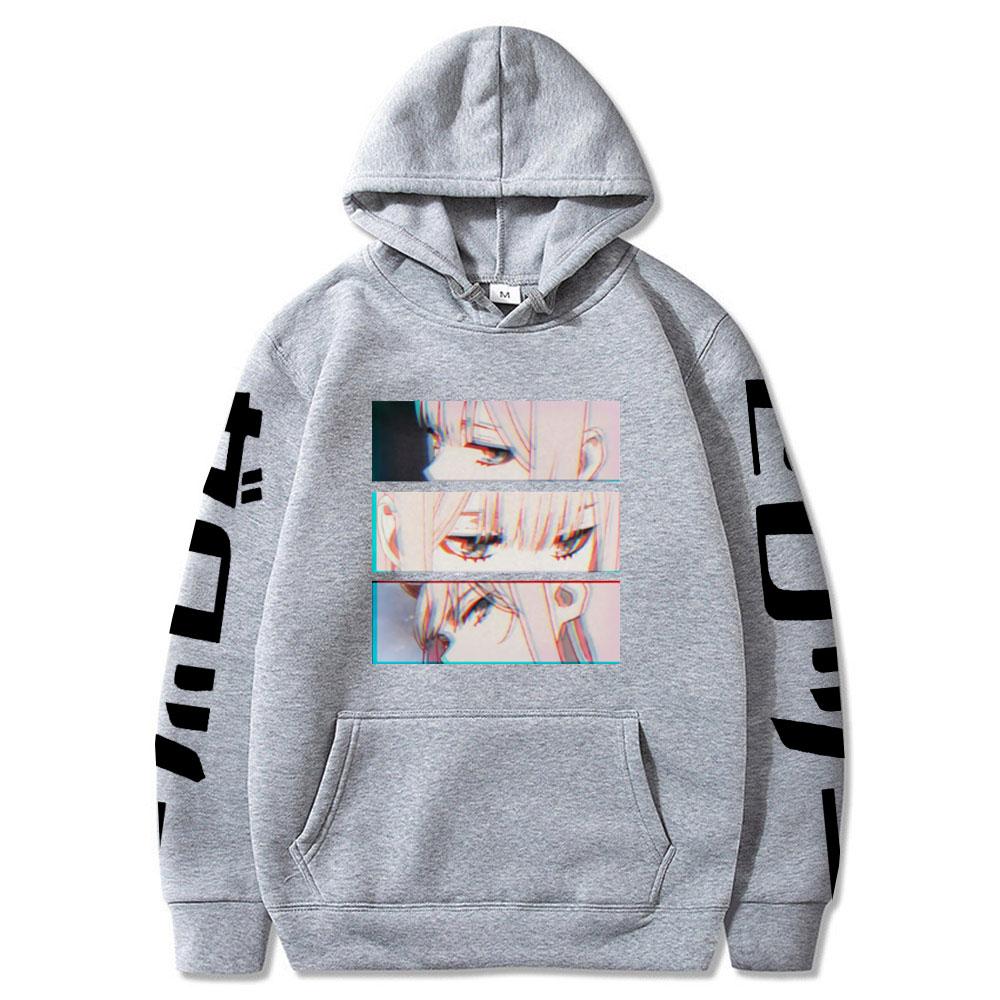 Аниме-толстовка с капюшоном Darling In The Franxx Pullover Zero Two Hoodies Unisex Harajuku Hip Hop Sweatshirts Streetwear Unisex Tops
