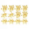 12Pcs/Set Napkin Ring Reindeer Snowflake Shape Metal Festive Napkin Holders Tableware Christmas Table Decoration
