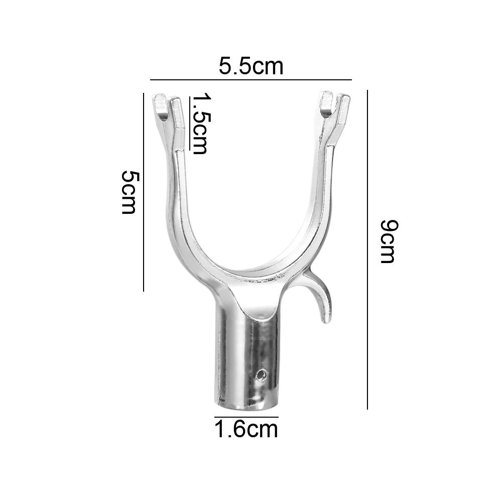 U Shaped Clothes Rod Joint Aluminum Alloy Durable Clothes Fork Head Portable Laundry Hanging Fork Household