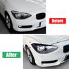 Для BMW 1 серии F20 F21 2011-2014, Декоративная наклейка с текстурой под карбон для накладок на фары ("бровей"), Аксессуар для внешней модификации автомобиля