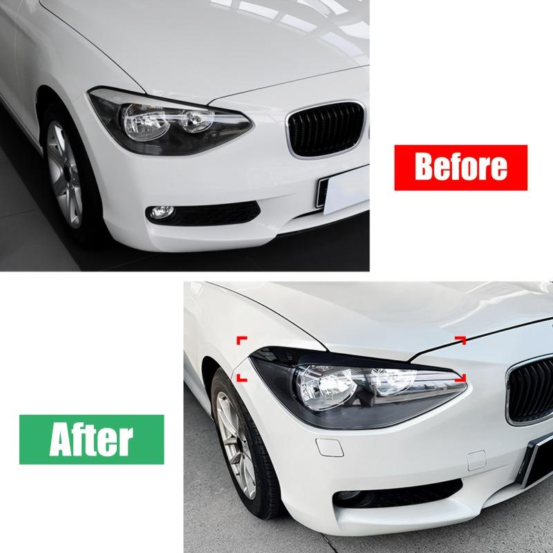 Для BMW 1 серии F20 F21 2011-2014, Декоративная наклейка с текстурой под карбон для накладок на фары ("бровей"), Аксессуар для внешней модификации автомобиля