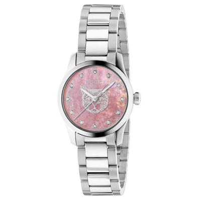 YA1265025 G-Timeless женские часы с розовым перламутровым циферблатом